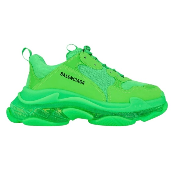 Balenciaga Triple S Neon Green Clear Sole woman’s 5 - Picture 1 of 4